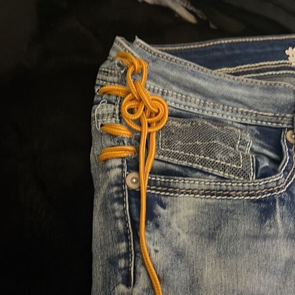 Hydraulic jeans 17/18 lola curvy light wash acid wash bootcut flare jeans - Picture 5 of 9